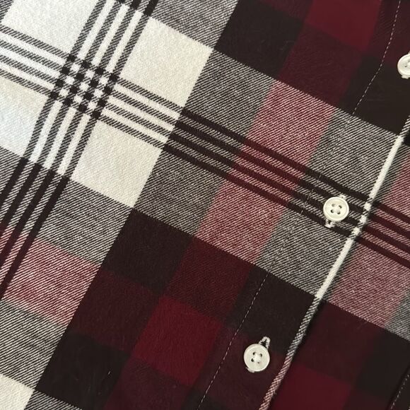 Garnet Hill Button Up Flannel Shirt sz 16 Plaid - Picture 10 of 13